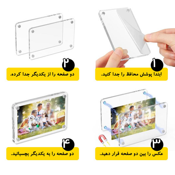 قاب عکس رومیزی افقی پلنورا سایز 10×7 سانتی متر مدل PLN002 مجموعه سه عددی